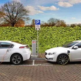 two electric cars 