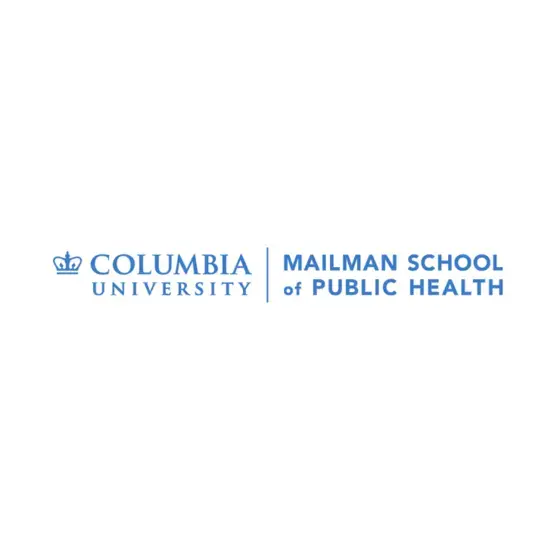 Light blue text on a white background read, "Columbia University Mailman School of Public Health."