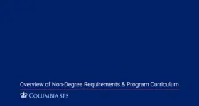 An Overview of Non-Degree Requirements & Program Curriculum