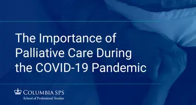 A cover image for the video recording of the Bioethics event, "The Importance of Palliative Care during the COVID-19 Pandemic."