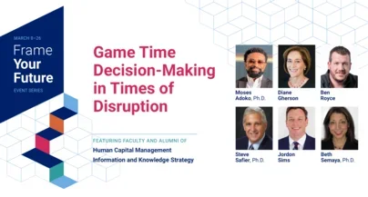 Game Time Decision-Making in Times of Disruption