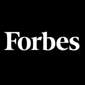A square logo of Forbes magazine.