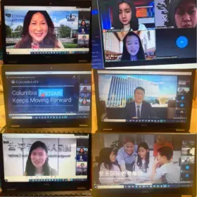 A collage of screenshots from the virtual China Career Fair.