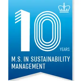M.S. in Sustainability Management 10 Years
