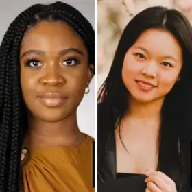 Sustainability Management alum Bobuchi Ken-Opurum (left) and Applied Analytics alum Audrey Ou (right) made the Energy and Art & Style lists.