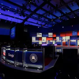 GOP debate stage - photo credit: Greg Skidmore
