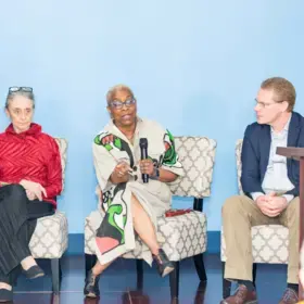 From L-R: Professor Maurice Amutabi (Technical University of Kenya), Michele Riley (Columbia SPS), Dr. Dianne Williams (Columbia SPS), and Mark Whitlock (Columbia SPS)