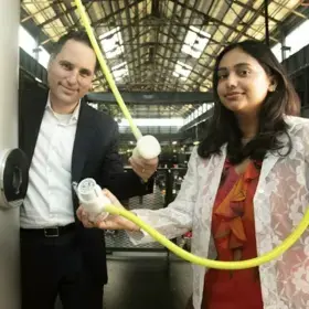 Volpost CEO and Co-founder Jeffrey Prosserman (left) with Director of Partnerships Aditi Desai