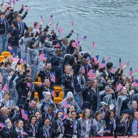 U.S. Olympic team during the Paris 2024 Opening Ceremony