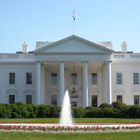 Image of the White House's Executive Residence's northern facade
