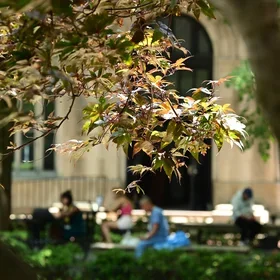 Students on Columbia campus