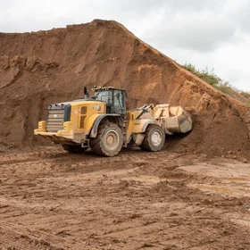 Yellow truck in an NYC soil excavation site