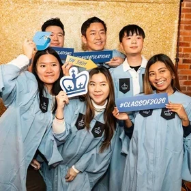 Photo booth with grads (square)
