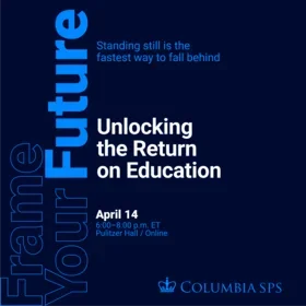 Unlocking the Return on Education event on April 14