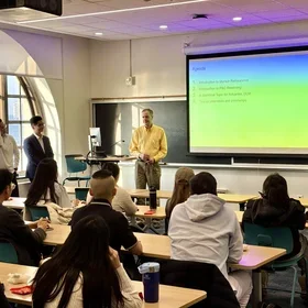 Actuaries from Munich Re speak at a Proseminar class