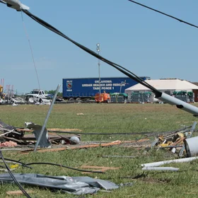 Recovery following the EF5 tornado in Moore, Oklahoma, in May 20, 2013.