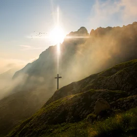 Cross on a hill