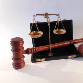 Gavel and scales of justice
