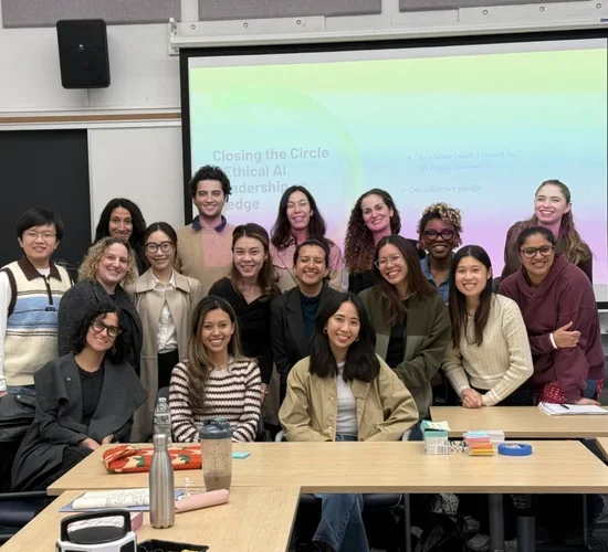Class photo from the NECR Fall 2025 1.5 credit course Ethical AI in Human Rights, Social Justice, and Conflict Resolution course