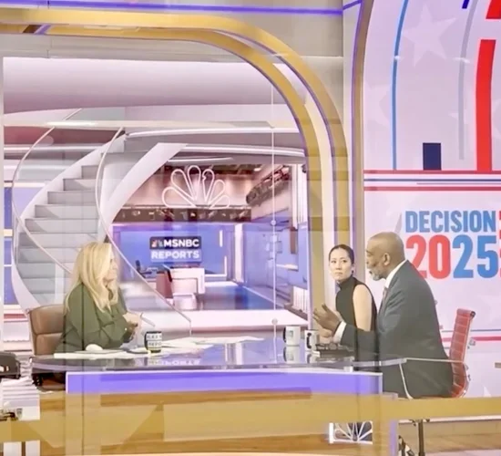 Dr. Smikle at MSNBC taping