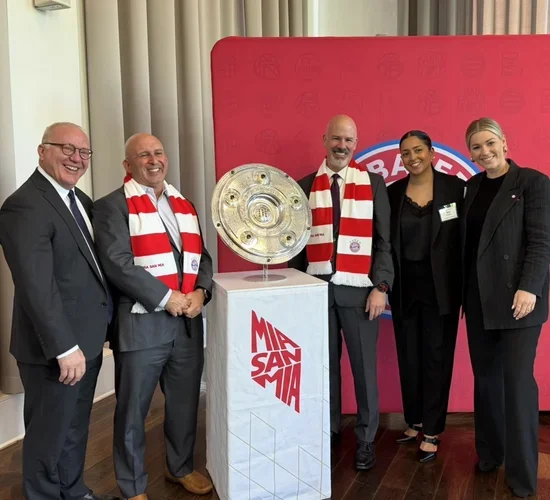 FC Bayern Munchen and SPRT collaboration celebration with Scott Rosner and Dean Eggers