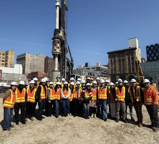 CNAD and PMGT students at a site visit to 2nd Avenue Subway Site