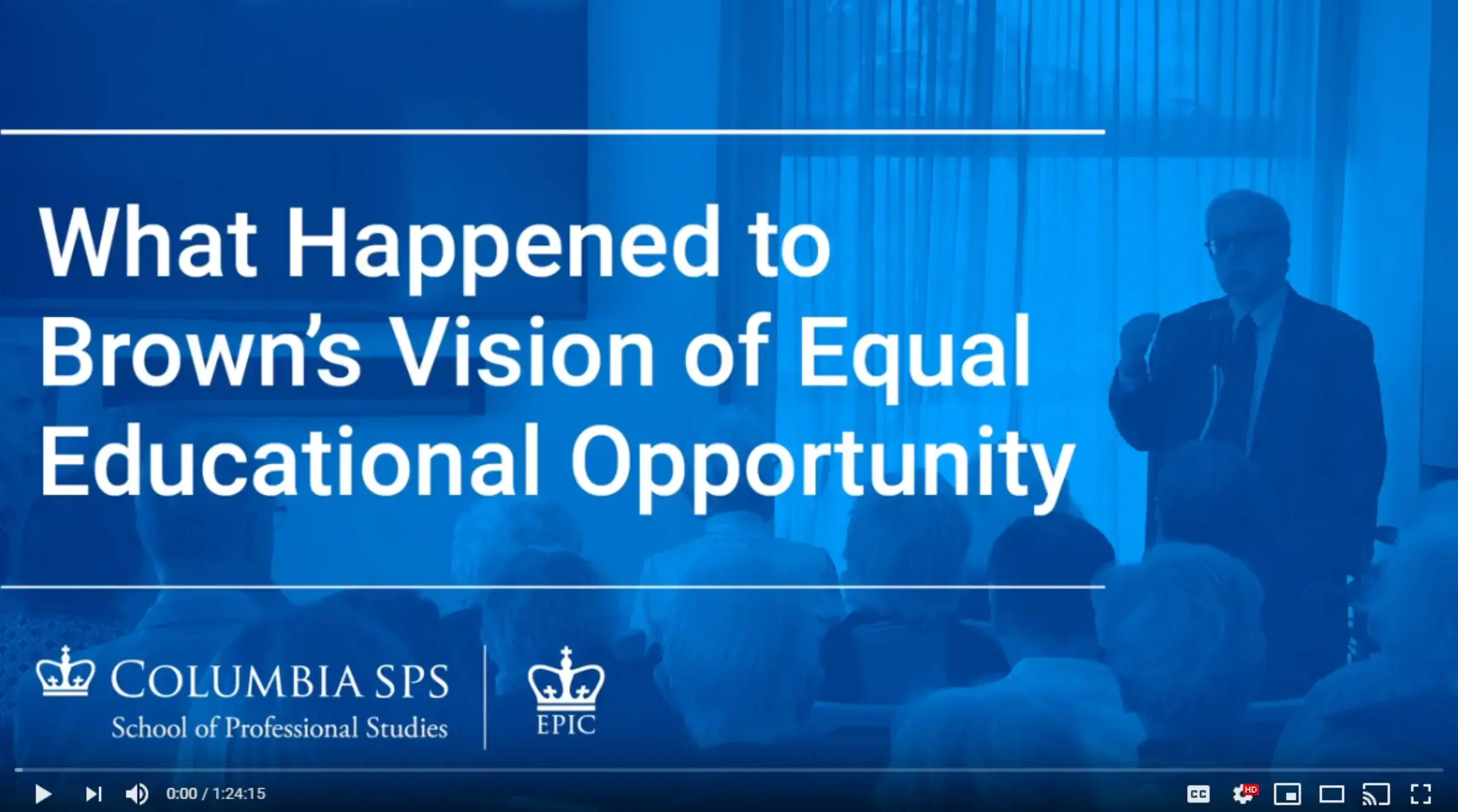 EPIC/SPS Talk: "What Happened to Brown’s Vision of Equal Educational Opportunity and How Can We Get Back on Course?"