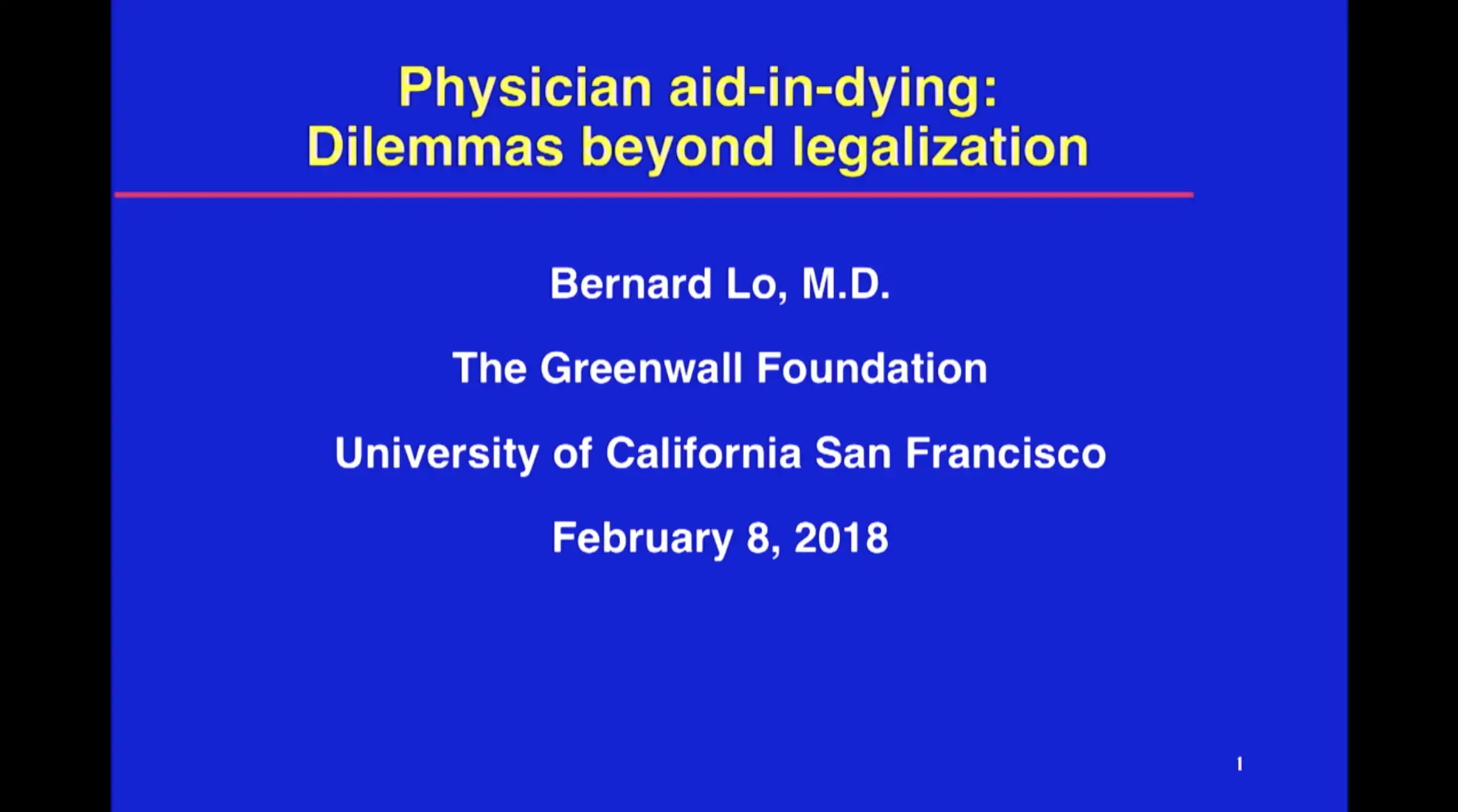 Click to play:  Bernard Lo on Clinical Dilemmas about Physician Aid-in-Dying 