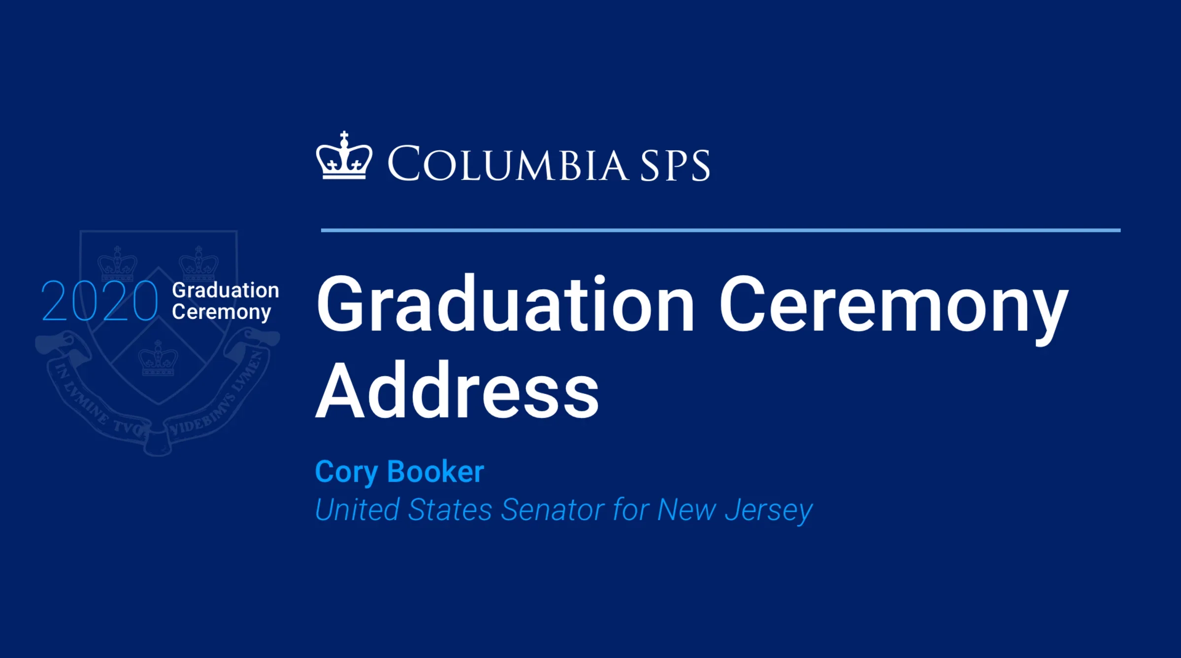 Graduation Ceremony Address