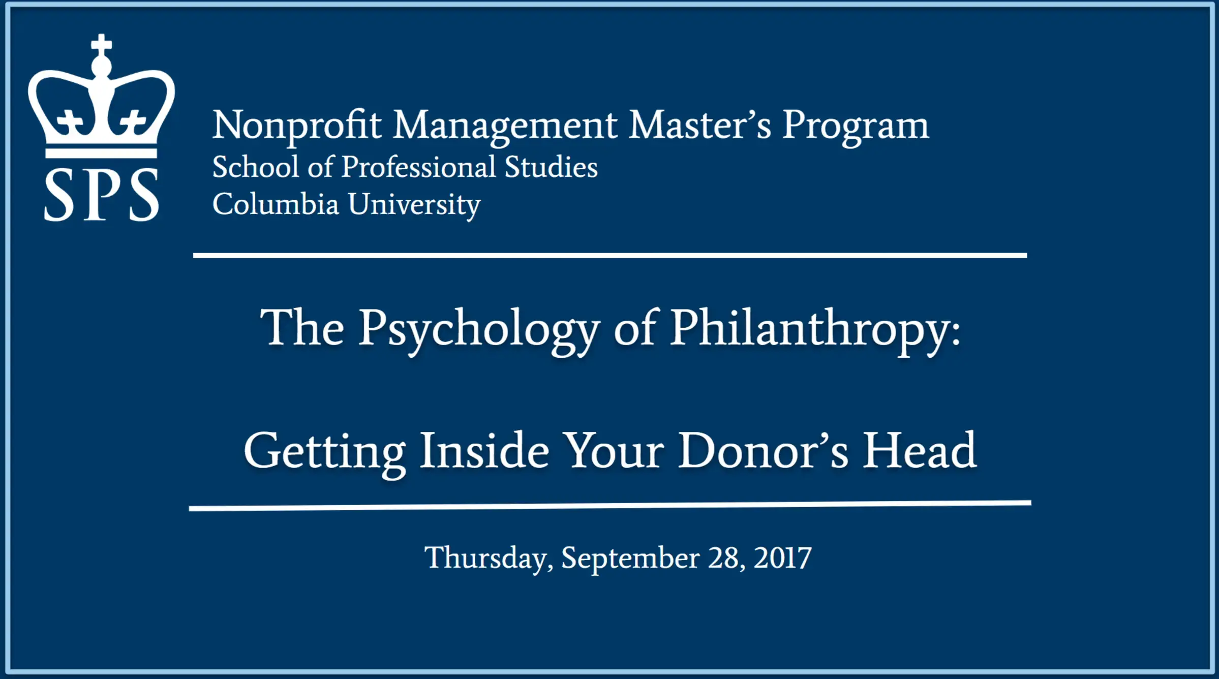 The Psychology of Philanthropy: Getting Inside Your Donor’s Head