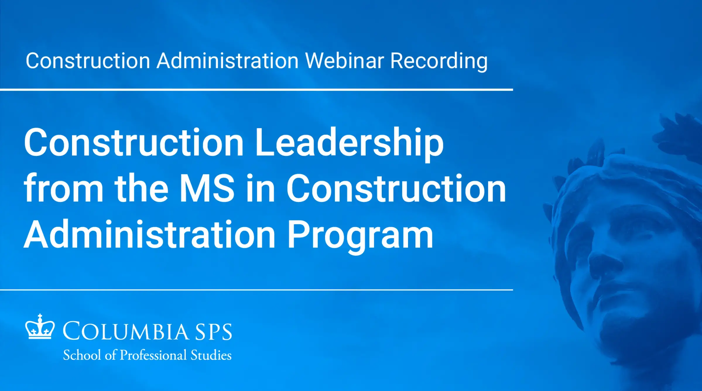 Cover Image Construction Leadership from the M.S. in Construction Administration Program