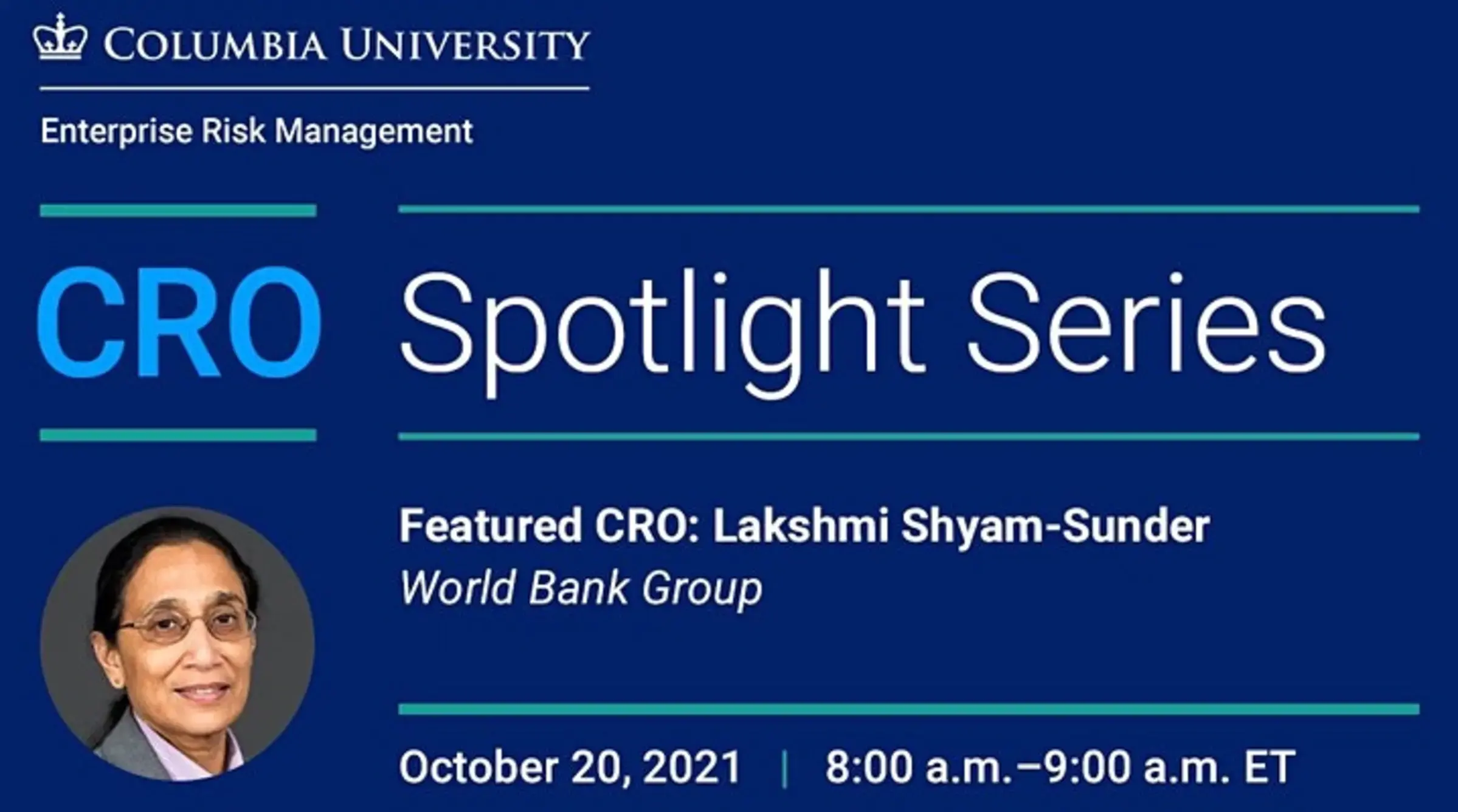 CRO Spotlight Series: Lakshmi Shyam-Sunder