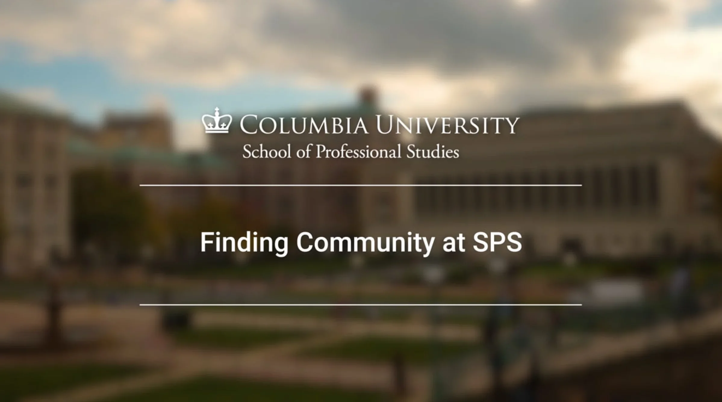 Finding Community at SPS