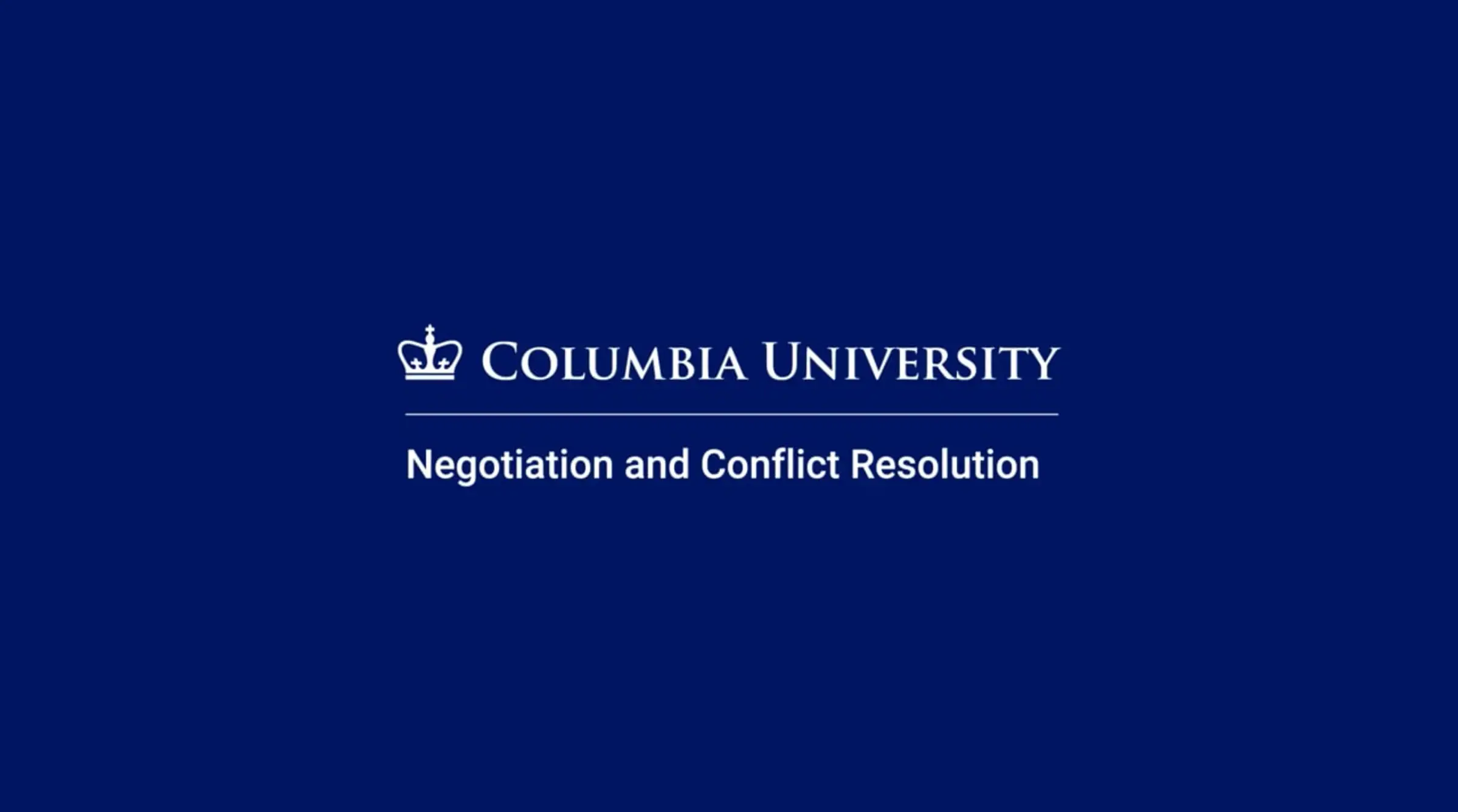 The Peacebuilding Practicum - Negotiation and Conflict Resolution Program