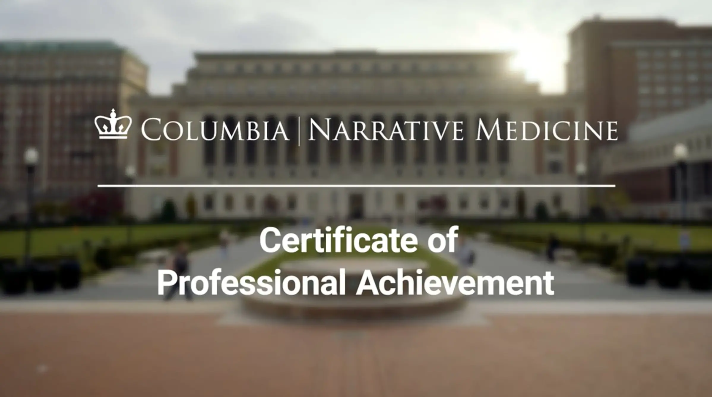 Narrative Medicine FAQ: Certificate of Professional Achievement
