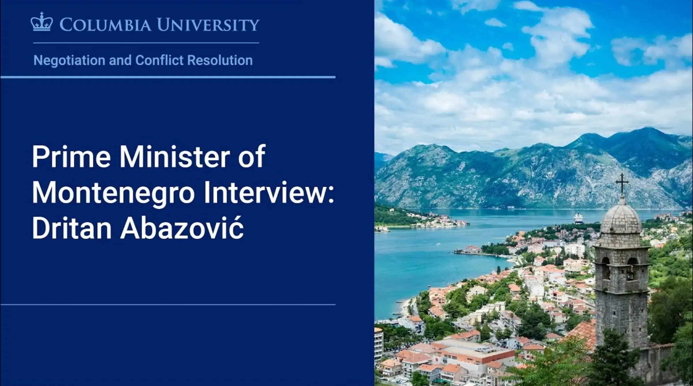 NECR Conversation with Prime Minister Dritan Abazović of Montenegro