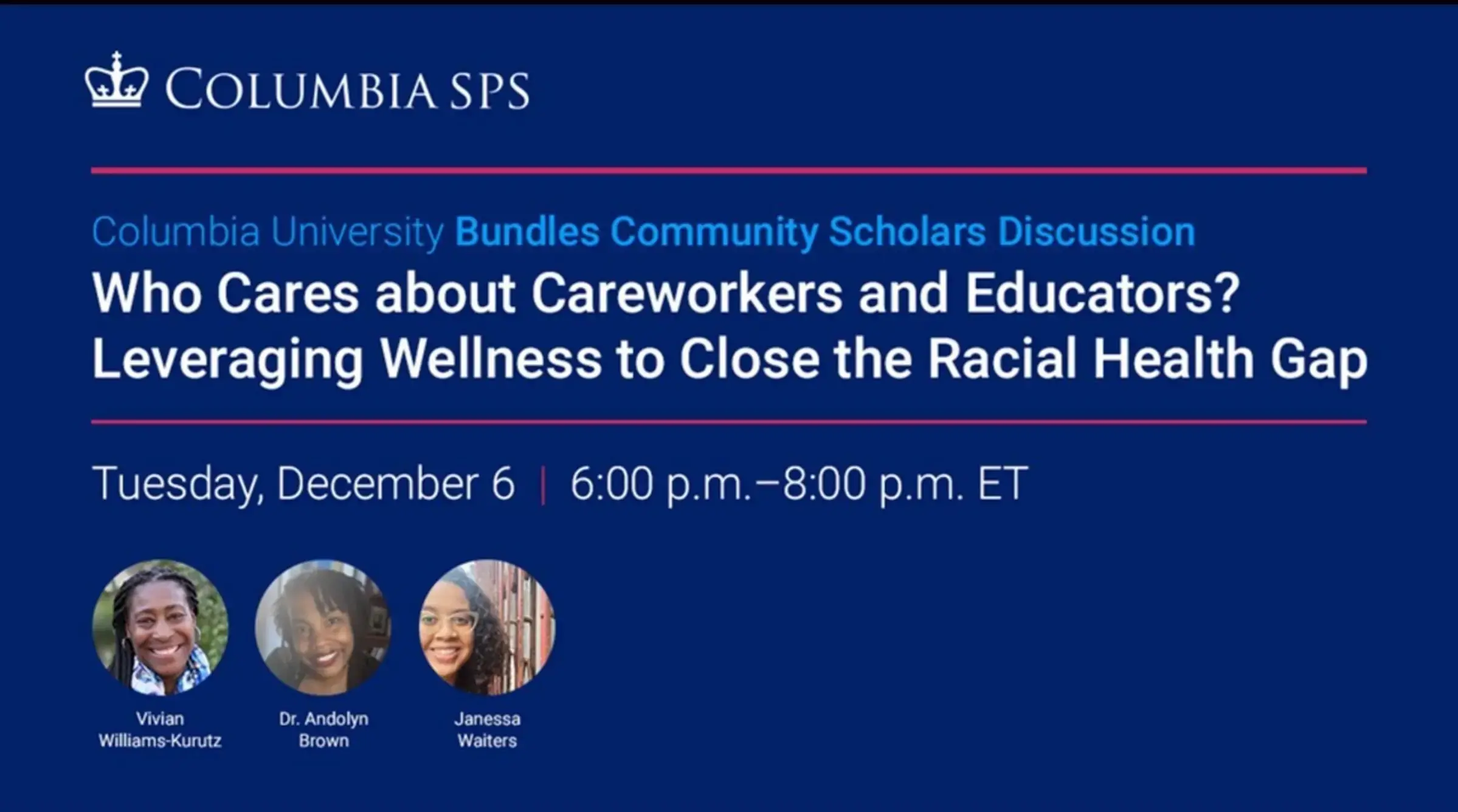 Who Cares About Careworkers and Educators? - Community Scholars Discussion