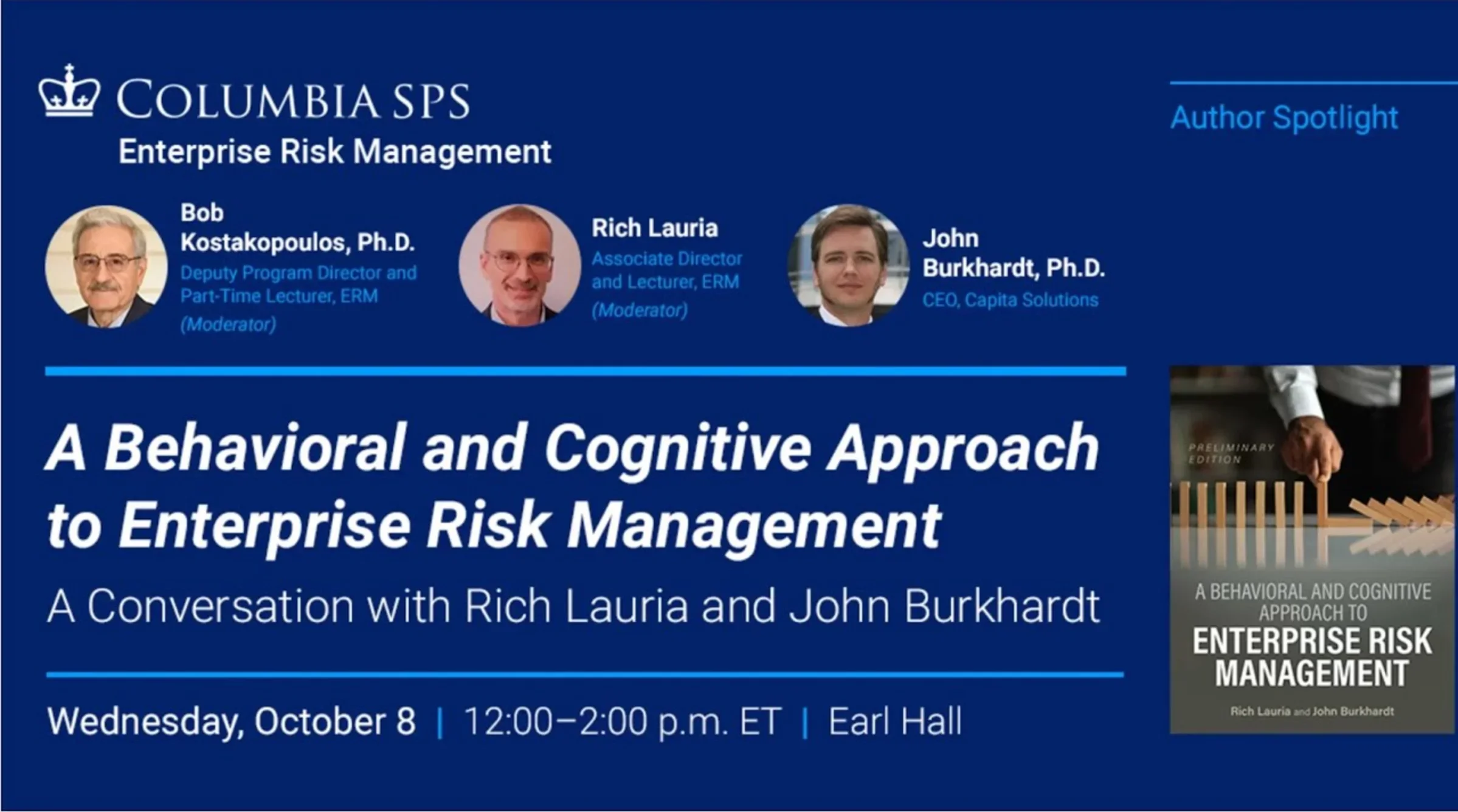 Author Spotlight: Rich Lauria and John Burkhardt, A Behavioral and Cognitive Approach to ERM