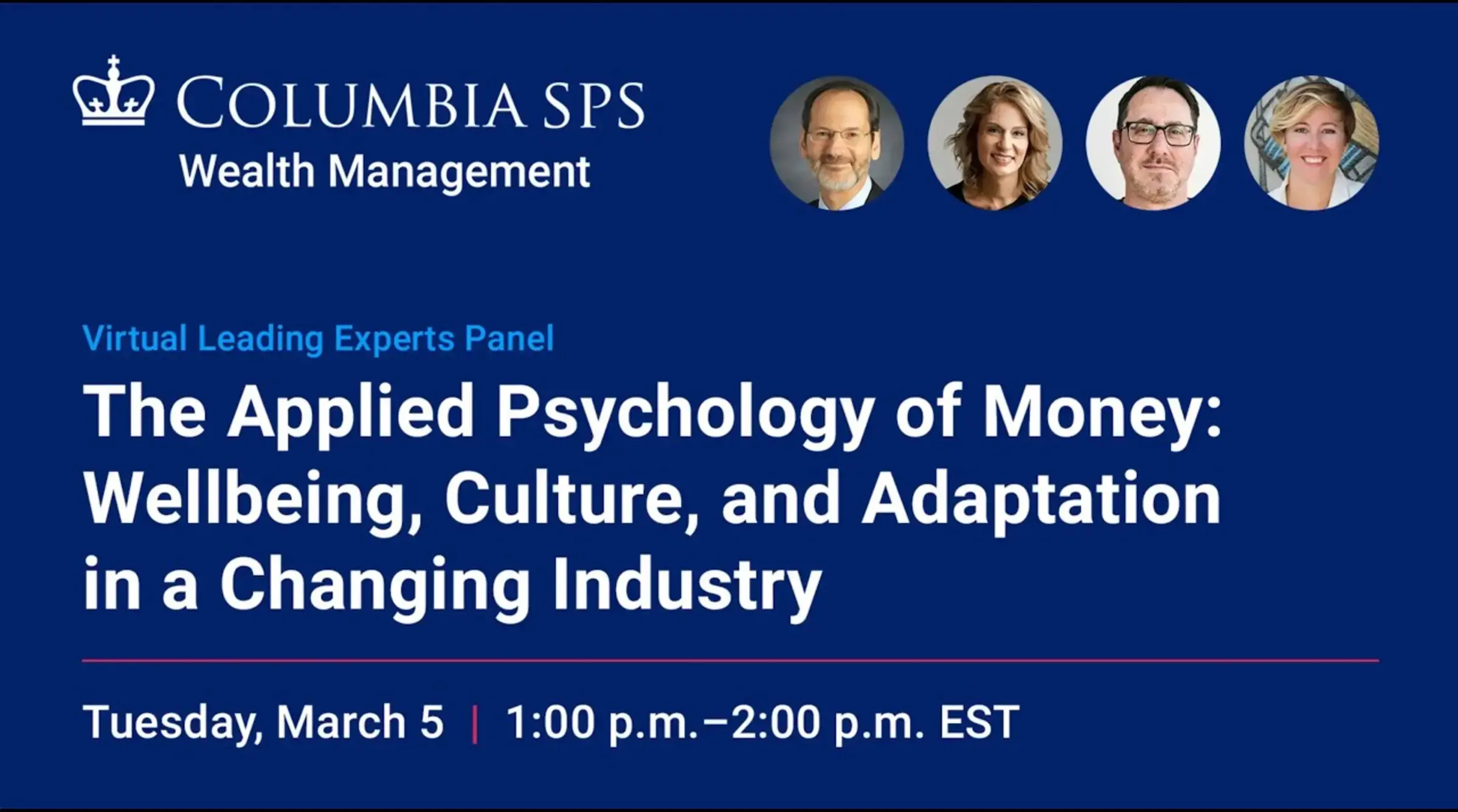 The Applied Psychology of Money: Wellbeing, Culture, and Adaptation in a Changing Industry