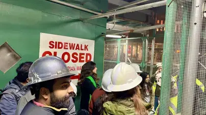 Construction Administration students tour "Site Zero"