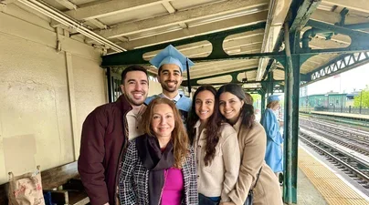 Sirus Turkzadeh and his family on Graduation Day