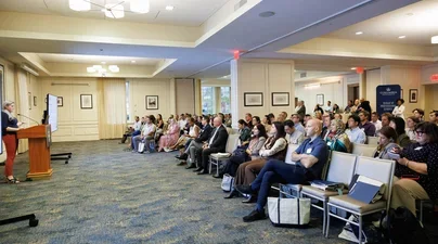 Audience at fall faculty welcome event