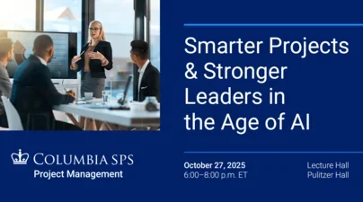 Project Management Launch event graphic