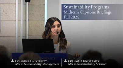Sustainability Graduate Programs Midterm Capstone Briefings: Fall 2025