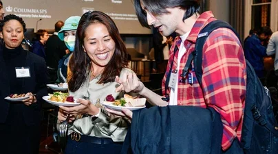 Lily Xu and attendees at the BIDO launch event