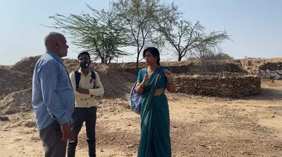 Palle gathers indigenous technical ecological knowledge to help design water-catchment structures and document underground aquifers in Rajasthan, India.