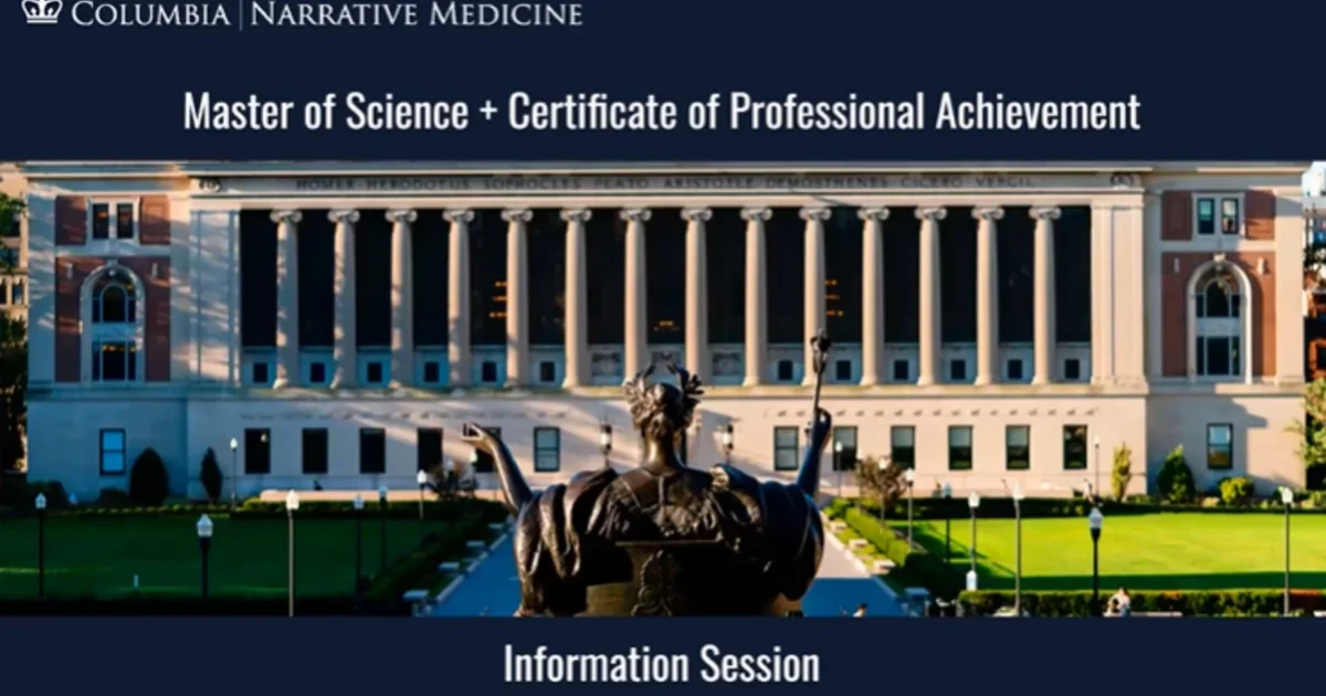 Academics Master's Degrees Narrative Medicine Certification of